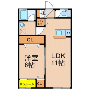 メイツ旭原 A棟【1階】の間取り