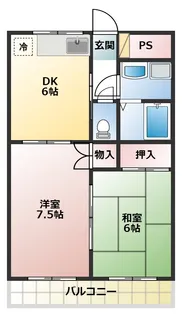 ベルグラージュ【1階】の間取り