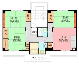 ビレッジハウス下島2号棟【4階】の間取り