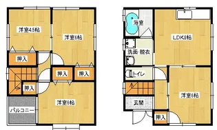 広島県福山市新涯町6【一戸建】の間取り