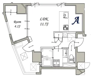 大阪府大阪市西区川口1【マンション】の間取り