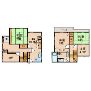千葉県市川市菅野4【一戸建】の間取り