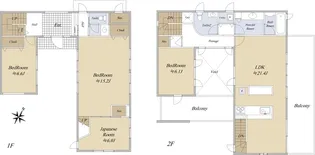 福岡県福岡市中央区福浜1【一戸建】の間取り