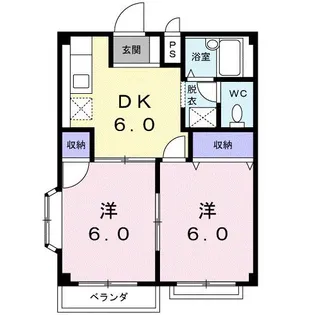 エルディム若月F【1階】の間取り