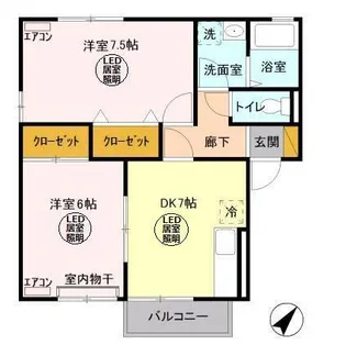 メゾン森Part V【2階】の間取り