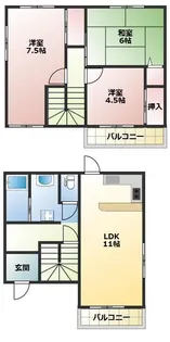 岡山県岡山市中区福泊【一戸建】の間取り