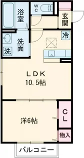 大阪府大東市津の辺町【アパート】の間取り