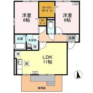 アトリエブランシェ B【1階】の間取り