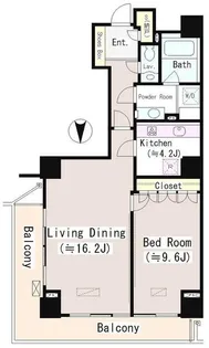 恵比寿ガーデンテラス弐番館【5階】の間取り