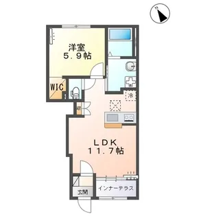 カーサ・フェリーチェS【1階】の間取り