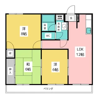 中央ハイツ【1階】の間取り
