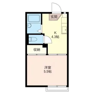 フラット・ノース・ヒル【1階】の間取り