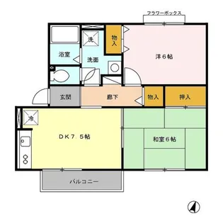 コモンライフ AB【1階】の間取り