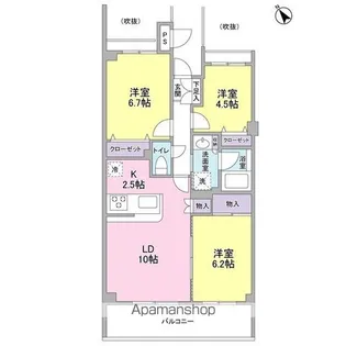 根岸旭台フーガ【1階】の間取り