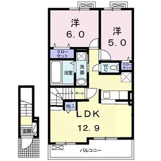 エレガンテハウスHS B【2階】の間取り