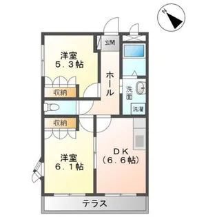 コーポ・ロコモーションL【1階】の間取り