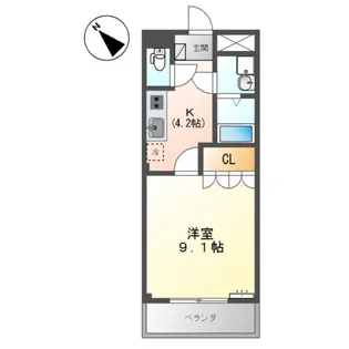 広島県福山市引野町3【アパート】の間取り