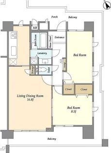 ガーデン文京白山【4階】の間取り