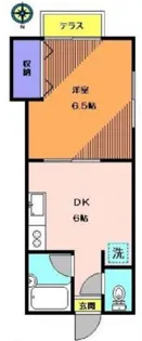 奥沢ハイツ【1階】の間取り