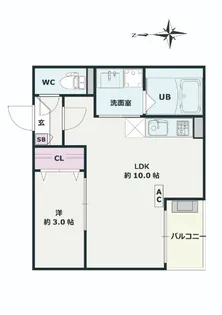 Jack motoshibatanishiI【3階】の間取り
