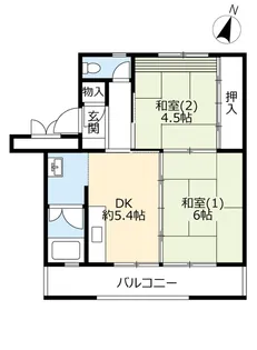 2DKの間取り画像