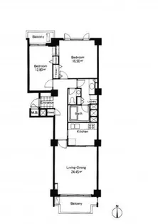 広尾ガーデンヒルズ M棟【5階】の間取り