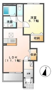 茨城県那珂市菅谷【アパート】の間取り