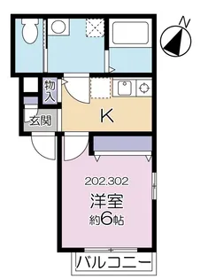 K・Mセレッソ【3階】の間取り