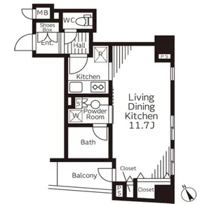 東京都港区南麻布5【マンション】の間取り