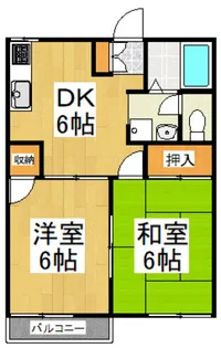 ヒカリハイツA【2階】の間取り