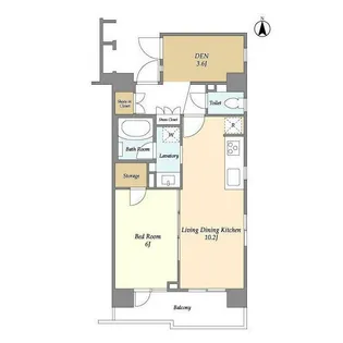 HF学芸大学レジデンス【3階】の間取り