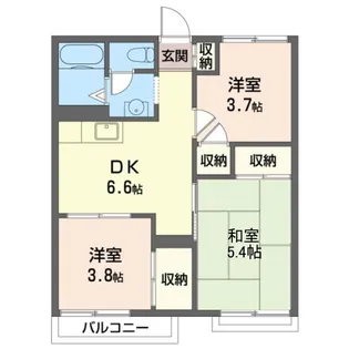南ハイツ【1階】の間取り