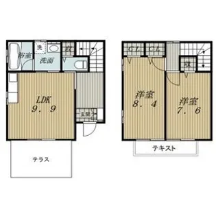 愛知県瀬戸市みずの坂1【一戸建】の間取り