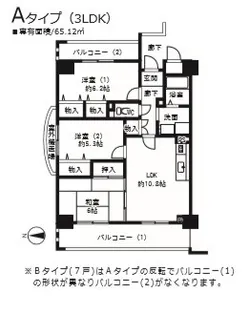 大阪府大阪市生野区巽中2【マンション】の間取り