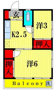 吉岡荘【2階】の間取り