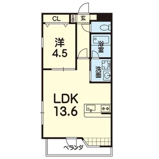 ホワイトステージ世安【4階】の間取り