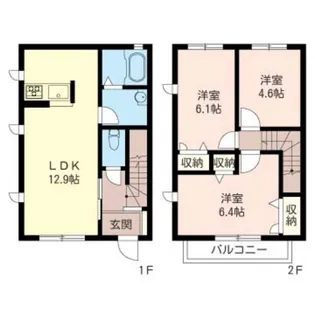 シックザール【1階】の間取り