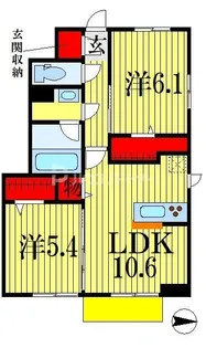 サザンレジデンス【1階】の間取り