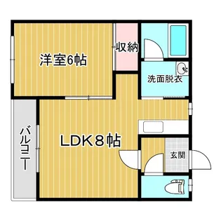 コーポリビエール【2階】の間取り