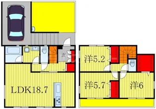 千葉県我孫子市並木8【一戸建】の間取り