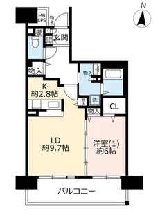 URグリーンプラザ園生【6階】の間取り