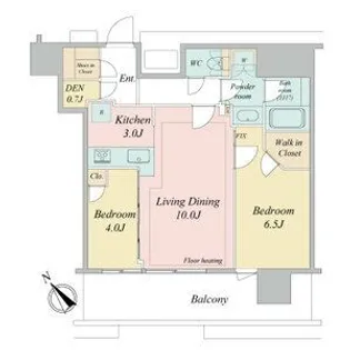愛知県名古屋市中村区名駅南2【マンション】の間取り