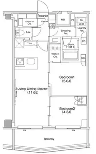 東京都目黒区青葉台3【マンション】の間取り