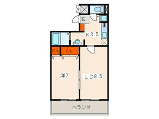広島県広島市西区観音町【マンション】の間取り