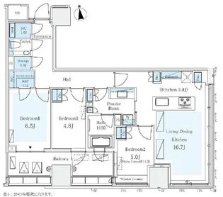 パークコート ザ・三番町ハウス【6階】の間取り