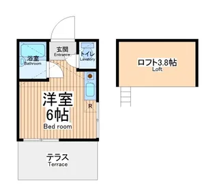 ユナイト鶴見バレンシアの丘【1階】の間取り