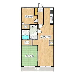 ガーデンピュア【2階】の間取り
