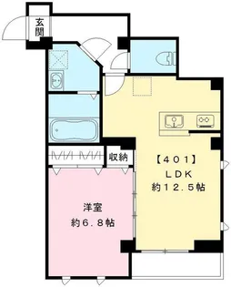 レザン池上【4階】の間取り
