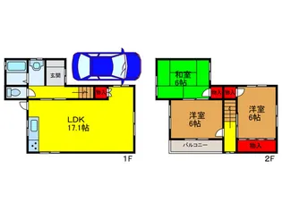 大阪府守口市梶町4【一戸建】の間取り