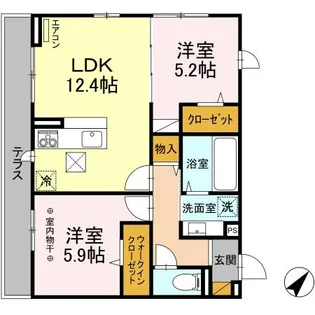 千葉県市川市富浜2【アパート】の間取り
